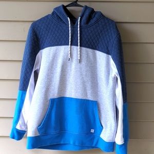 Men's Small Blue and grey color block sweatshirt